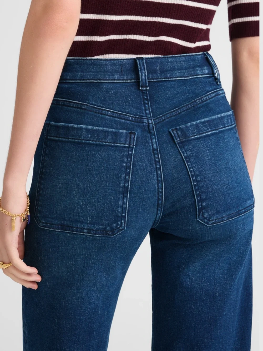 Madewell The Emmett Wide-Leg Full Length Nighthawk Wash Size 27 - Picture 4 of 10